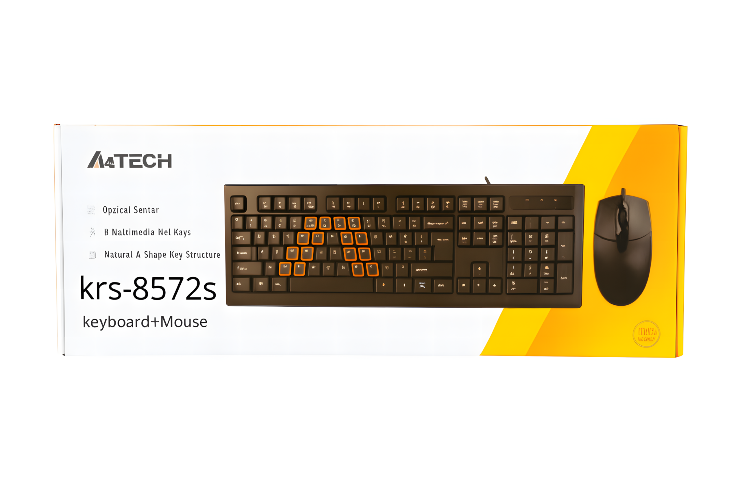 A4TECH Keyboard+Mouse Combo KRS-8572S-Black (USB)